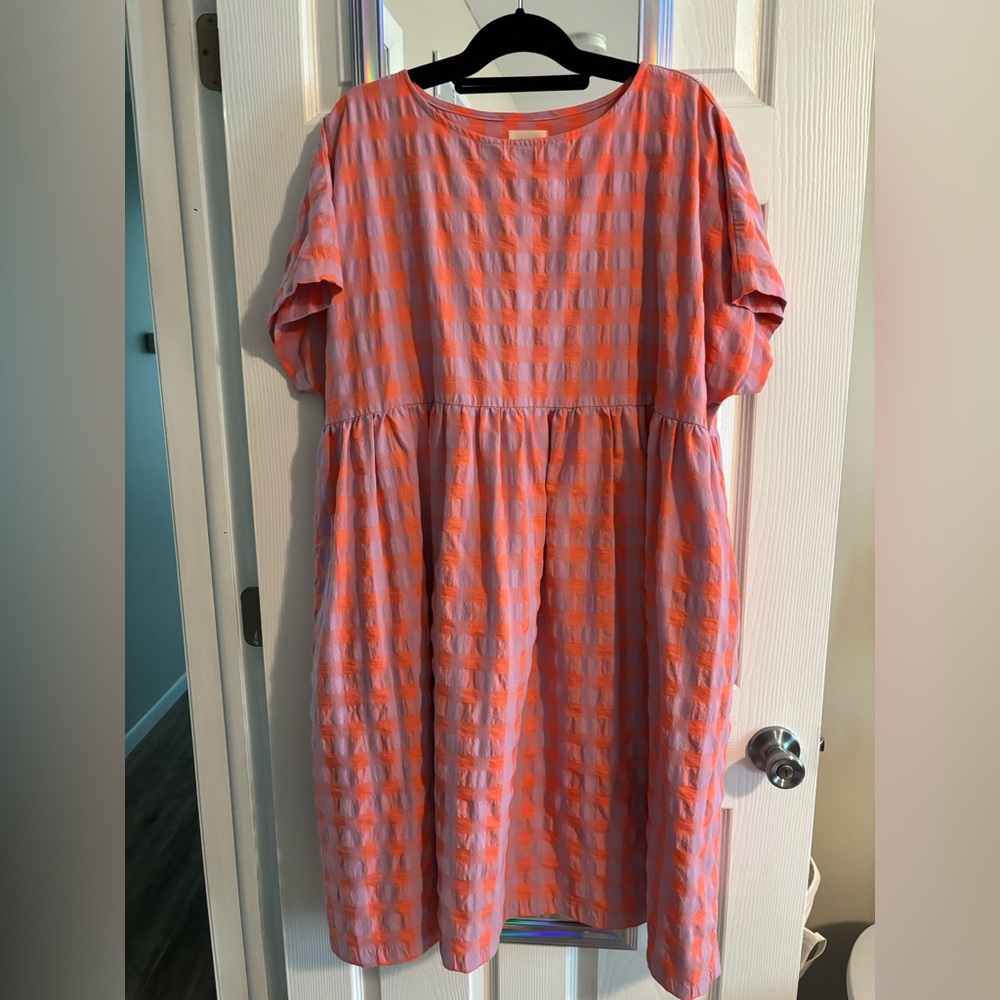 OFFON Oversized Checks Dress